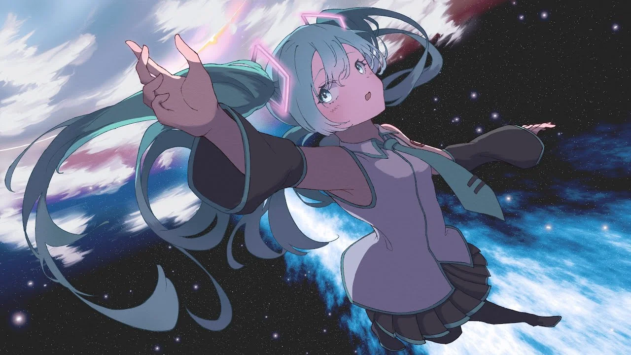 初音ミク描いてみた【イラストメイキング】のイラストメイキングより